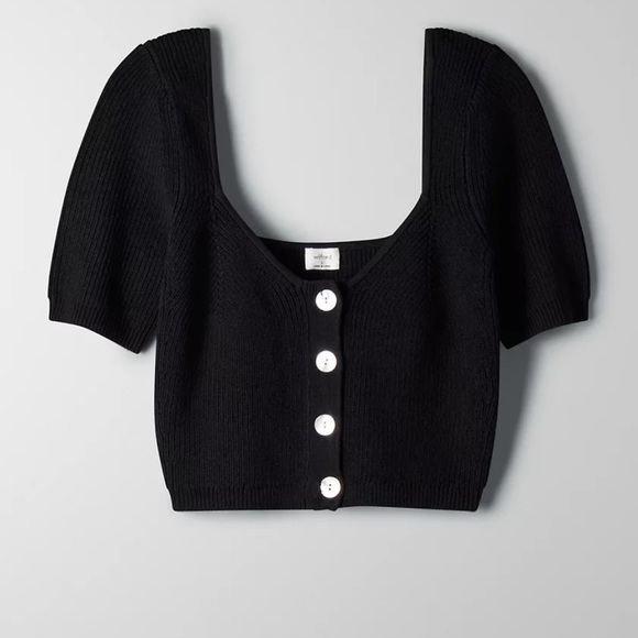 Aritzia Sweaters - Black Button-Up Women's Sweater